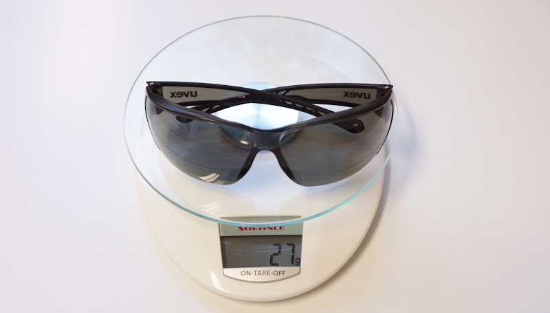 Bike glasses on scales