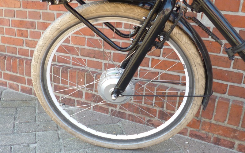 Nabenmotor in einem Pedelec Nabenmotor in einem Pedelec