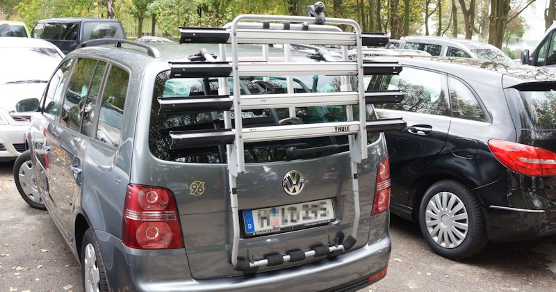Fahrradträger für die Hecklappte am VW Touran