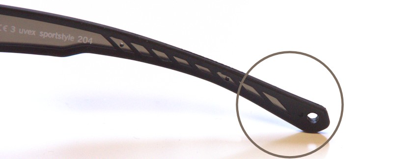 Fahrradbrille - Brillenbügel mit Gummi