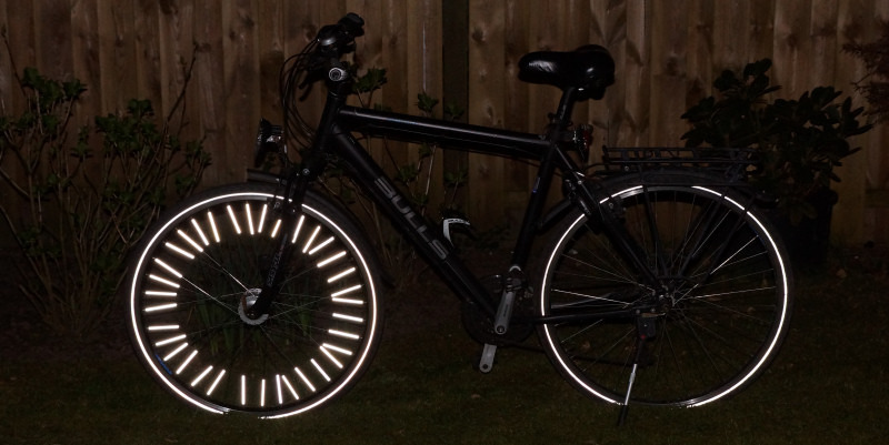 Fahrrad Katzenaugen 4 Strahler Speichenmontage gelb Reflektor