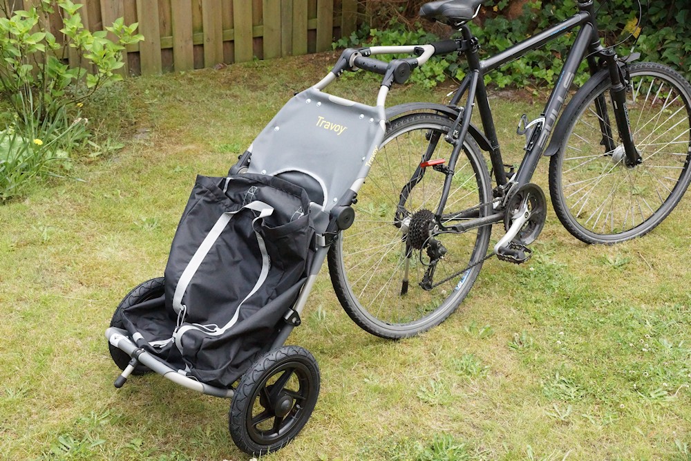 Burley Travoy Test - Transport Trolley am Fahrrad