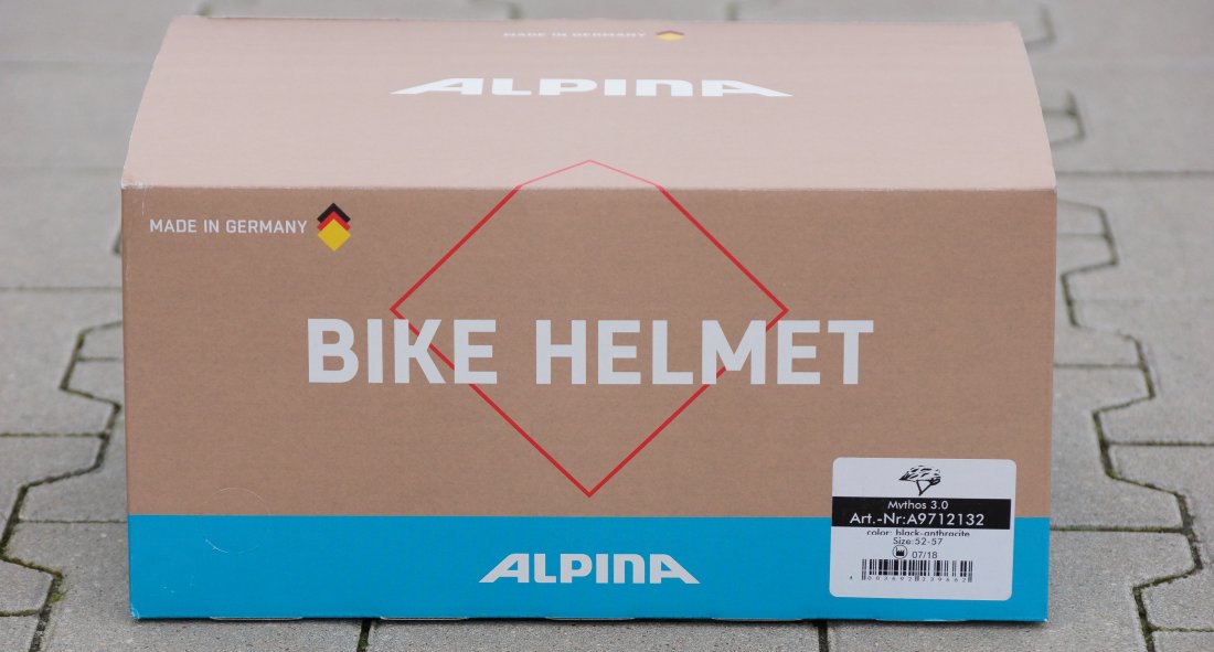 Karton Fahrradhelm Alpina Mythos