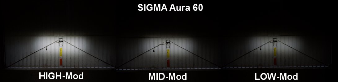 Ausleuchtung der Sigma Aura 60 