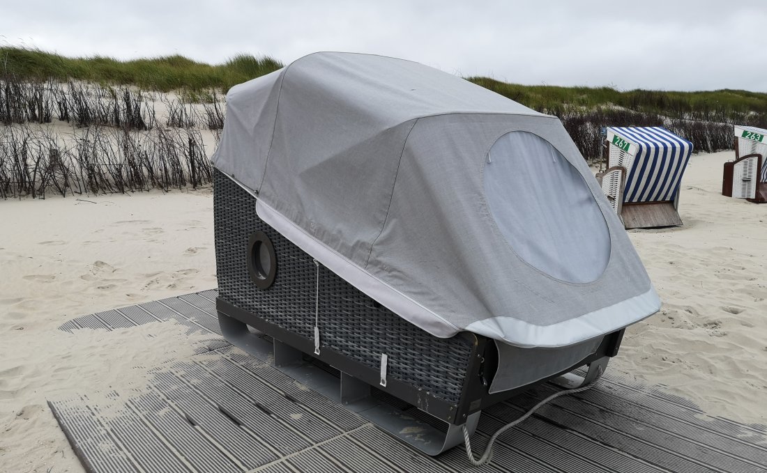 Strandkorb zum Übernachten