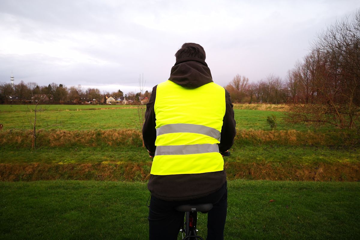 KW Warnweste mit Startnummern 1-30 Fahrradtraining Fahrrad Prüfung