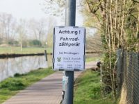 Fahrrad Zählgerät Schild