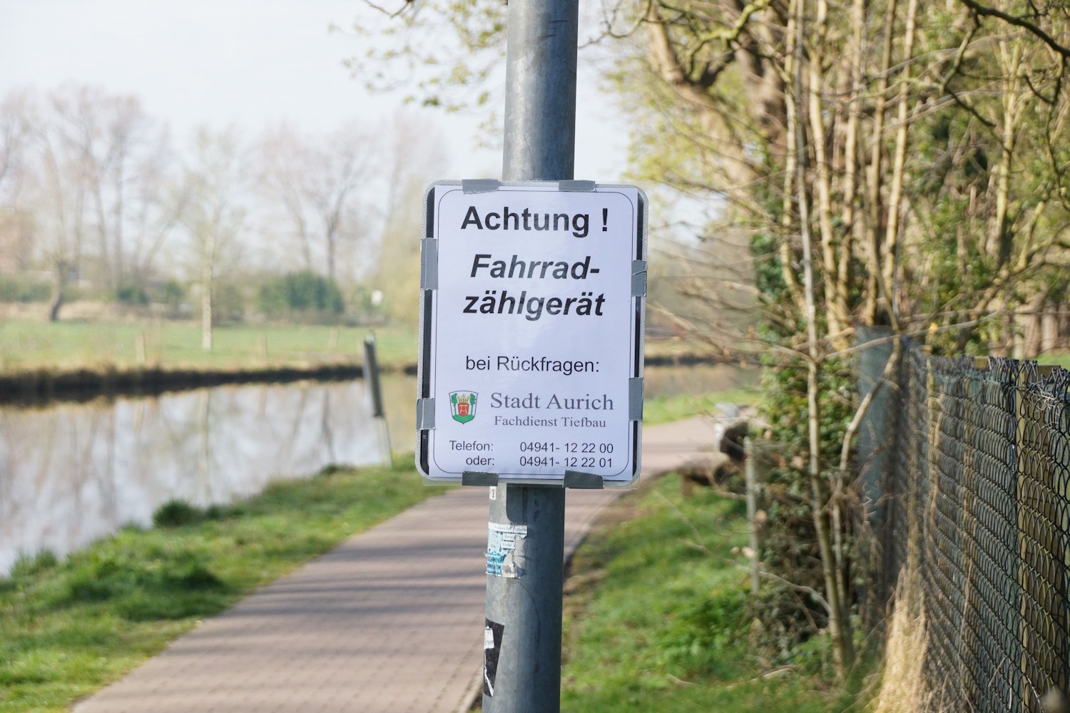 Fahrrad Zählgerät Schild Fahrrad Zählgerät Schild