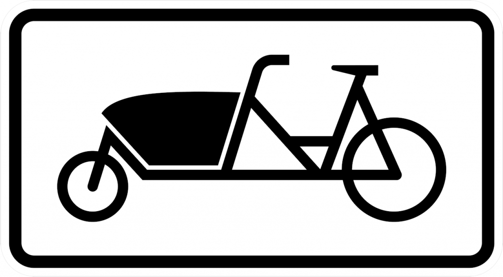 Lastenfahrrad Schild