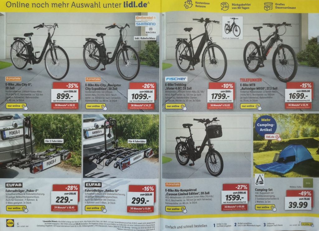 Lidl Fahrrad Angebote Fahrradzubehör und Fahrradbekleidung