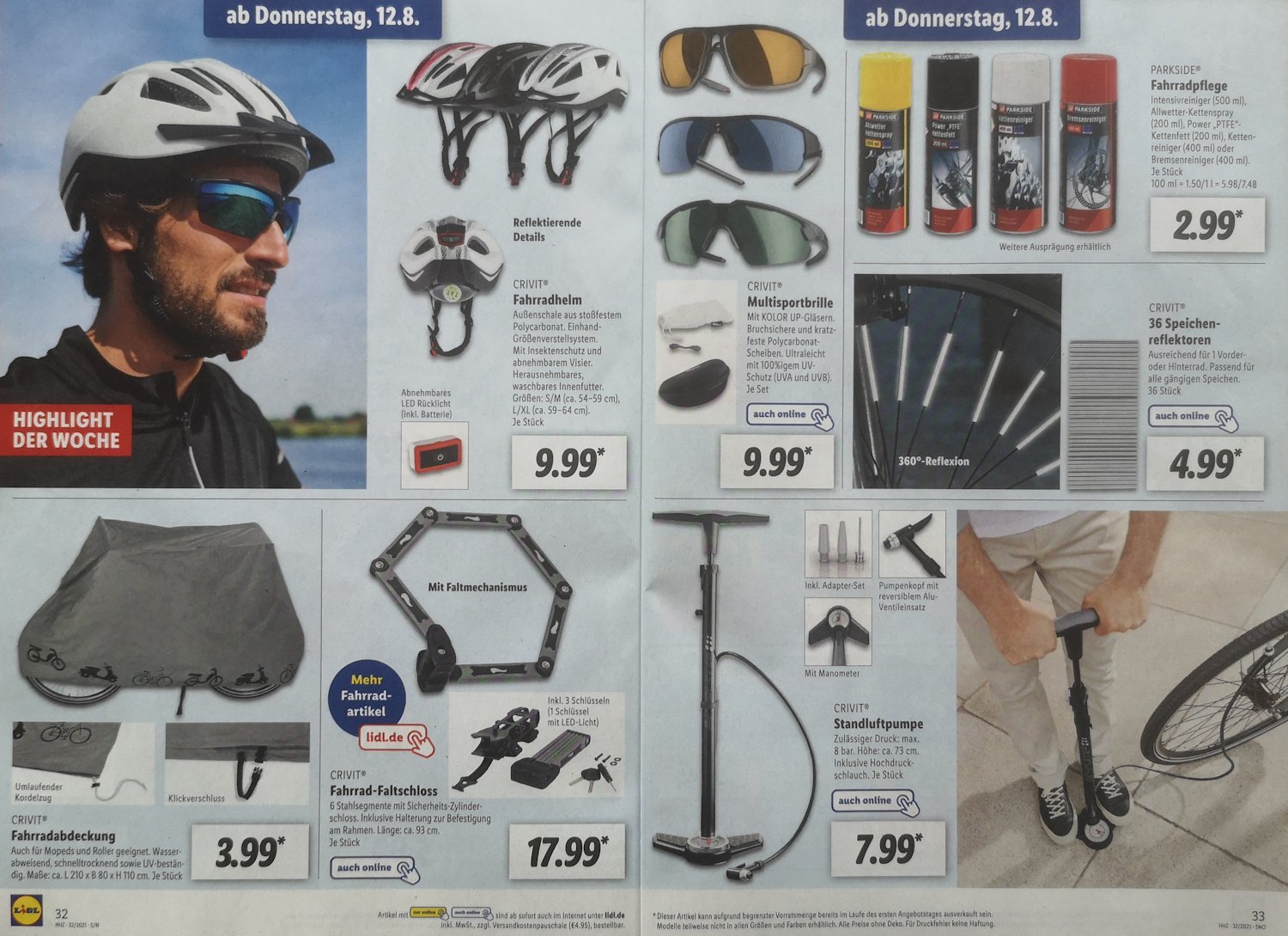 Lidl Fahrrad Angebote Fahrradzubehör und Fahrradbekleidung