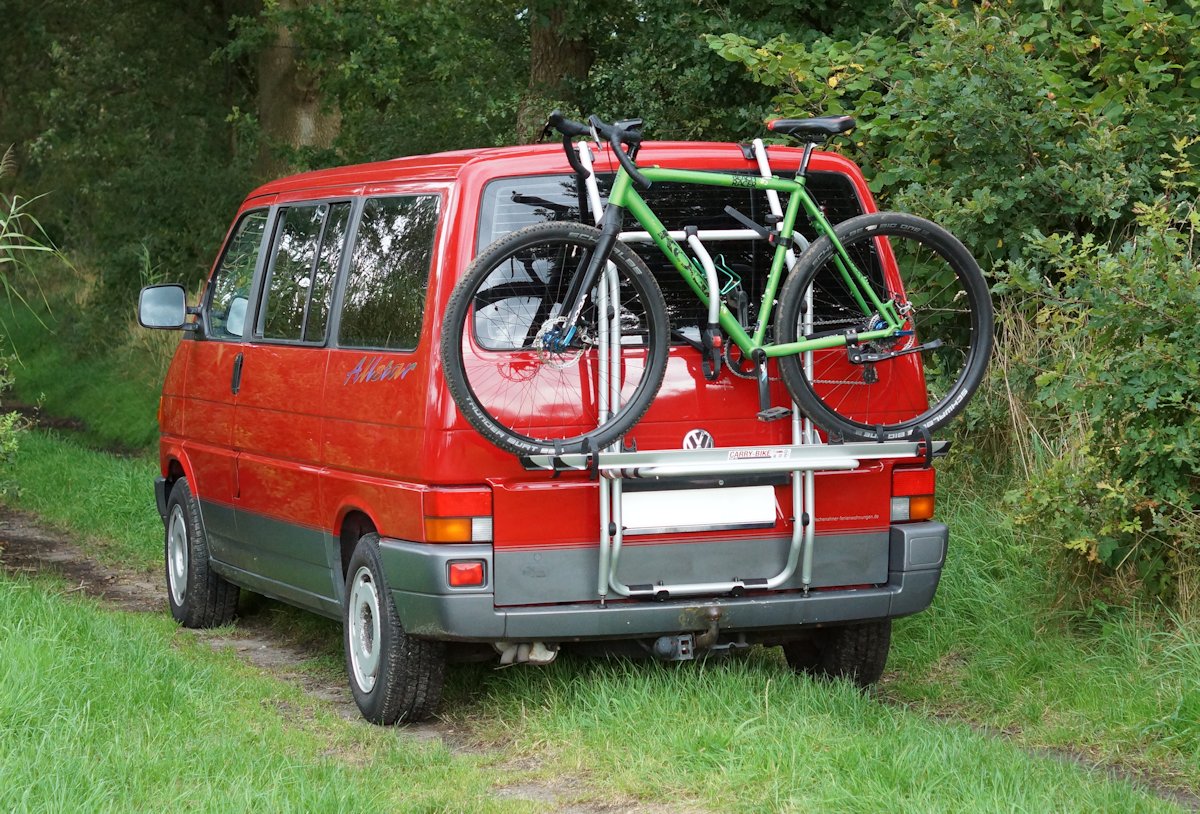 Fiamma Carry Bike Test f r VW Bulli T4 Heckklappe Praxistest
