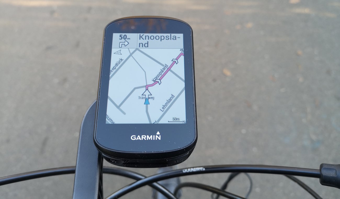 Garmin edge 530 Navigation Kartenansicht