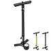 Hilo Sports Standpumpe Fahrrad für alle Ventile - 11 Bar / 160 Psi Luftpumpe mit Manometer - Standluftpumpe mit Stahlrohr - Fahrradpumpe Standpumpe (schwarz)