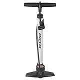 Beto Hochdruck-Standpumpe, Stahl, Weiß, mit Manometer und Softgriff