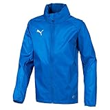 PUMA Kinder Liga Training Rain Jacket Core, Electric Blue Lemonade White, 116 PUMA Kinder Liga Training Rain Jacket Core, Electric Blue Lemonade White, 116