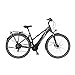 Fischer E-Bike Trekking, VIATOR 5.0i Elektrofahrrad für Damen, RH 49 cm, Mittelmotor 50 Nm, 36 V Akku im Rahmen, schiefergrau matt, 28 Zoll