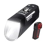 TRELOCK Fahrradlicht Set LS 660 I-GO Vision Lite + LS 740 Vector – 80 Lux – USB Aufladbar – 100 m Sichtweite – StVZO zugelassen, Schwarz