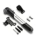 VeloChampion Mini Fahrradpumpe, kompakte Luftpumpe 100 PSI/6.8BAR für Presta, Schrader & Dunlop Ventile, für Rennrad, Trekkingrad & E-Bike, mit Rahmenhalterung, Ballnadel (Pumpe)