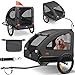 KESSER® Hundeanhänger Fahrrad XL, Faltbarer Hundefahrradanhänger mit 20" Luftreifen, robuste 600D Oxford Belüftungsfenster, SmartSpace Klappsystem + Fahne & Transporttasche, Stabiler Fahrrad Anhänger