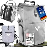 Valkental - 3in1 Reflektierende Fahrradtasche - Hochwertig & Robust - 23L - Geeignet als Gepäckträgertasche, Rucksack & Umhängetasche - 100% Wasserdicht Valkental - 3in1 Reflektierende Fahrradtasche - Hochwertig & Robust - 23L - Geeignet als Gepäckträgertasche, Rucksack & Umhängetasche - 100% Wasserdicht