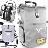 Valkental - 3in1 Reflektierende Fahrradtasche - Hochwertig & Robust - 23L - Geeignet als Gepäckträgertasche, Rucksack & Umhängetasche - 100% Wasserdicht Valkental - 3in1 Reflektierende Fahrradtasche - Hochwertig & Robust - 23L - Geeignet als Gepäckträgertasche, Rucksack & Umhängetasche - 100% Wasserdicht