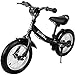 Laufrad Kinderlaufrad Sattel Lenker höhenverstellbar mit Bremse Lauflernrad Laufrad 2-5 Jahre Kinder Fahrrad 12' schwarz